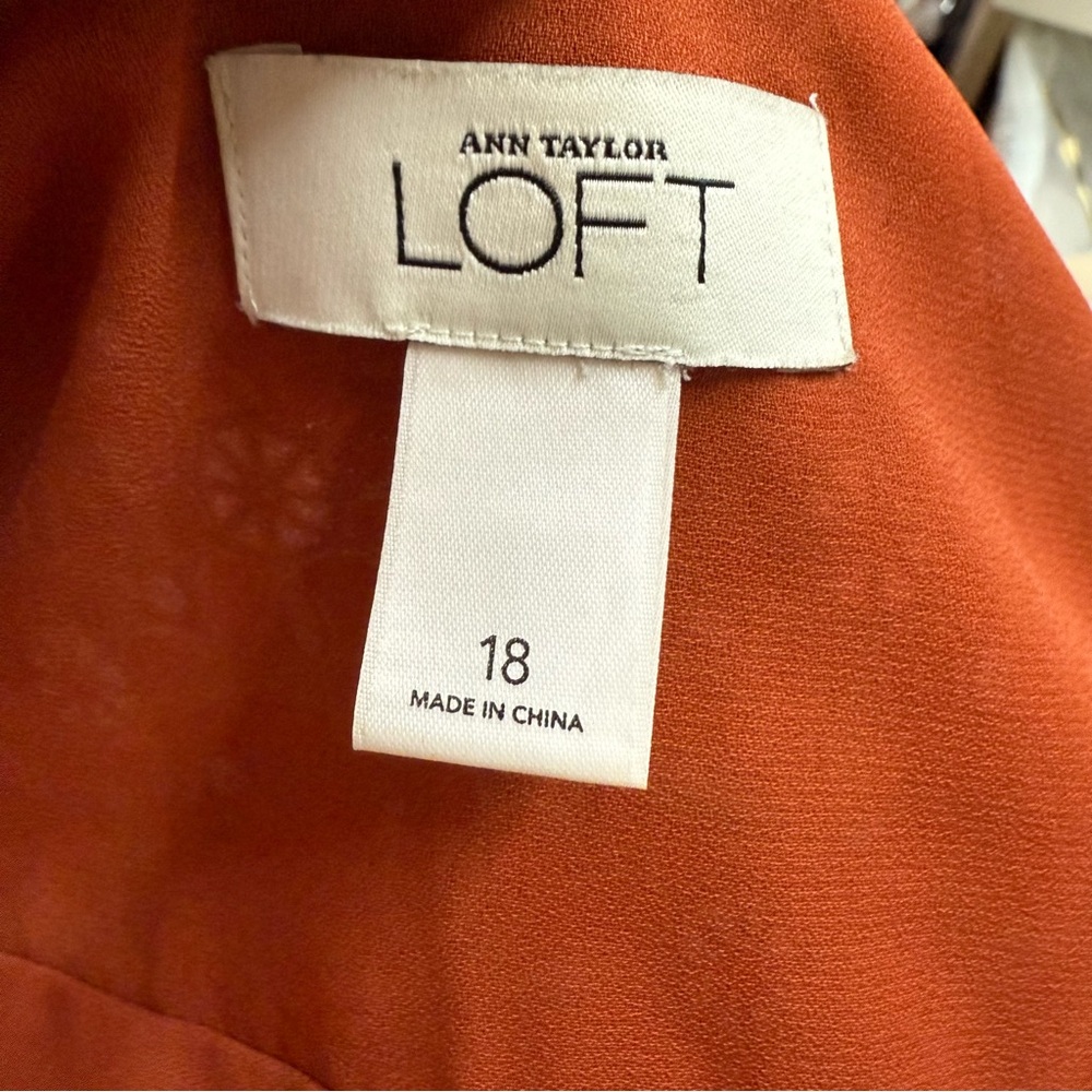 Loft Skinny Strap Dress Like New  size 18 - Picture 6 of 7
